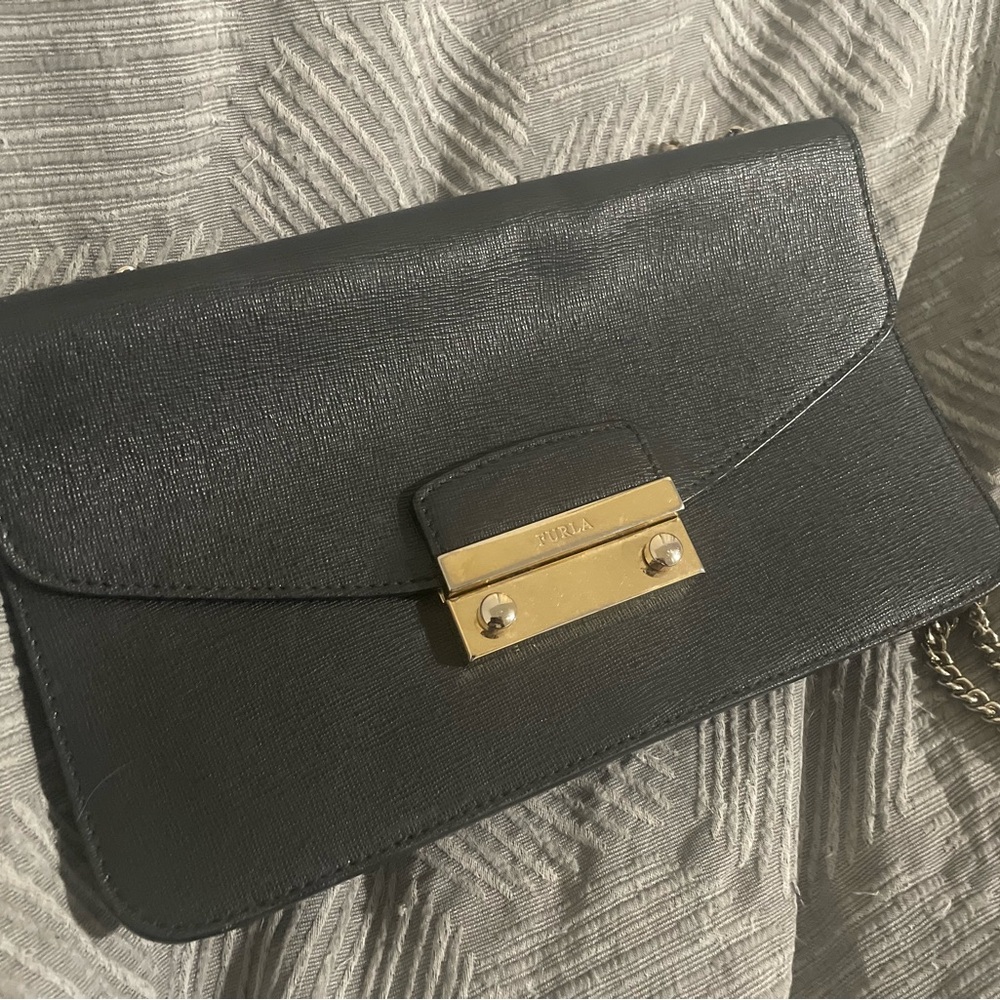 Furla Julia Saffiano Leather Chain Shoulder Bag